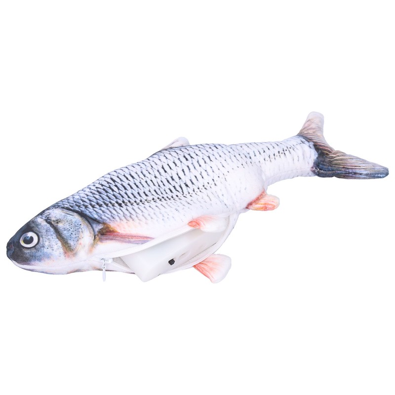 Electric Fish Cat Toy Plush Moving Wagging Jumping Automatic Simulation