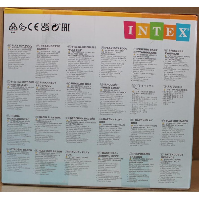 Intex Babypool Play Box Pool, 85 x 85 x 23