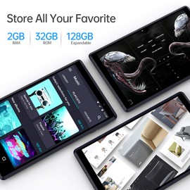 PRITOM Android Tablet 8 inch Android 10.0 OS Tablet, 4000mAh,64GB ROM, Quad Core Processor, HD IPS Screen, 2.0 Front + 8.0 MP Rear Camera, Wi-Fi, Bluetooth, Tablet PC(Black)