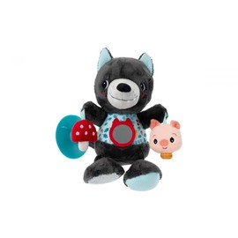 LILLIPUTIENS - Louis Activity Plush - Travel toy with suction cup for car, train, etc. - Sound and light activities - Stimulates and entertains baby on the go - From 6 months - 83525