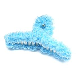 QinGoo Large Fluffy Hair Claw Hair Clip, Hair Accessory, Resin, Cute, Women's, Stylish, Firm, Simple, Korean, 1 Piece (4.1 x 2.2 inches (10.5 x 5.5 cm), Blue