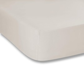 Plain Dyed Neutral Fitted Sheet 90 x 200 cm 100% Cotton Percale