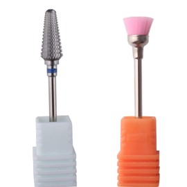 MZCMSL Tornado Carbide Nail Drill Bit - Fast Remove Acrylic or Hard Gel,Professional 3/32 Shank efile Bit for Nail Drill(Silver,Medium)