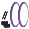 PRO+ Pair of Bicycle TIRE 700 X 35C Purple/Purple SIDEWALL
