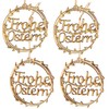 Logbuch-Verlag 4 Frohe Ostern Geschenkanhänger aus Holz - Osteranhänger mit