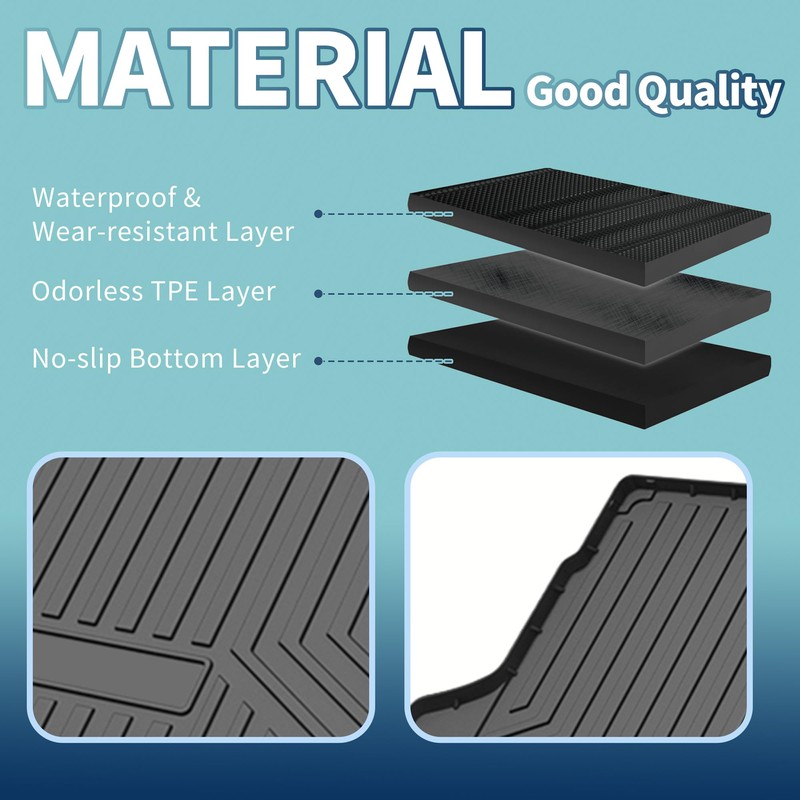 Flat Face Cargo Liner Rear Trunk Mat Trunk Cargo Luggage