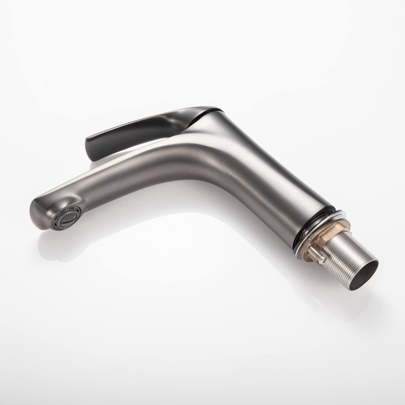 INEX EUROPA Grey Metal Basin Mixer Tap with 5 Year