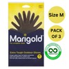 3 X Gardening Rubber Gloves Extra Tough & Non-Slip Grip