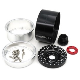 hobbysoul Wide 1.57'' (40mm) 2.2 Beadlock Wheels Adjustable 4 Offsets Rims for Gen8 Everest gen 7 Pro / SCX10 Capra Wraith / TRX4 AMG 6x6, (4-Pack)