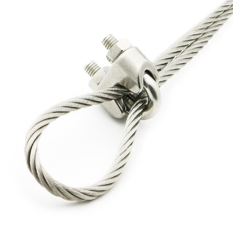 Luomorgo M2 1/16" Wire Rope Cable Clip Clamp 304 Stainless