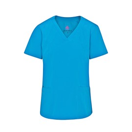 Natural Uniforms Womens Cool Stretch Jogger Scrub Set with Regular and Petite Sizes (Water Blue, X-Large-Petite)