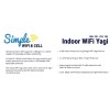 Simplewifi White Yagi Indoor Desktop Cantenna Wi-Fi 2.4 GHz WiFi