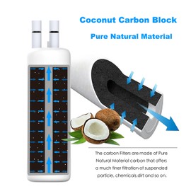 W10295370a Water Filter Compatible with Whirlpool Refrigerator Water Filter 1,W10295370,EDR1RXD1,P4RFWB,Kenmore 46-9081,Kenmore 46-9930(3 Pack，White)