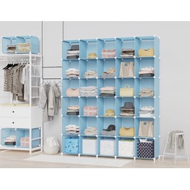 HOMIDEC Closet Organizer, 12-Cube Closet Organizers and Storage, Cube Storage Organizer for Kids, Closet, Bedroom, Bathroom, Office, Blue