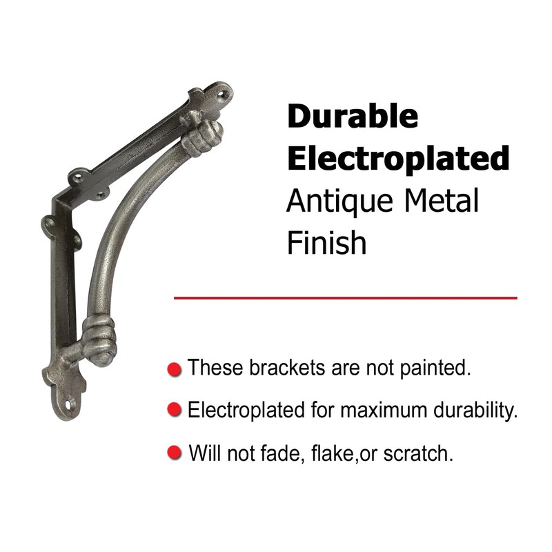 NACH Decorative Shelf Brackets, 4 Pack of 5.5 x 1.2