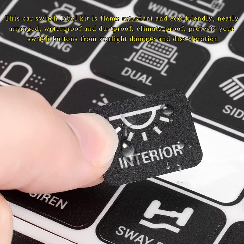 FSTURIOS 120PCS Car Switch Panel Sticker, 6/8/12 Gang Rocker Toggle