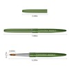 Kolinsky Hair Acrylic Nail Brush Green Metal Handle Professional Manicure