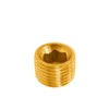 Brass Pipe Fitting,Hex Countersunk Plug,SAFYY 1/8" NPT Plug Male Pipe