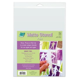 Grafix Matte Stencil Film – 9 x 12”, Pack of 4 – Translucent, .005” Stencil Film, Perfect for Creating Custom Reusable Stencils, Masks, Patterns.