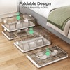 Kitstorack Plastic Under Bed Storage Containers, Underbed Storage with Wheels