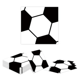 Kotkiddy Pack of 20 Napkins Football, Football Napkins Children's Birthday, Football Decorative Napkins for Children's Birthday Boys Girls (33 x 33 cm)