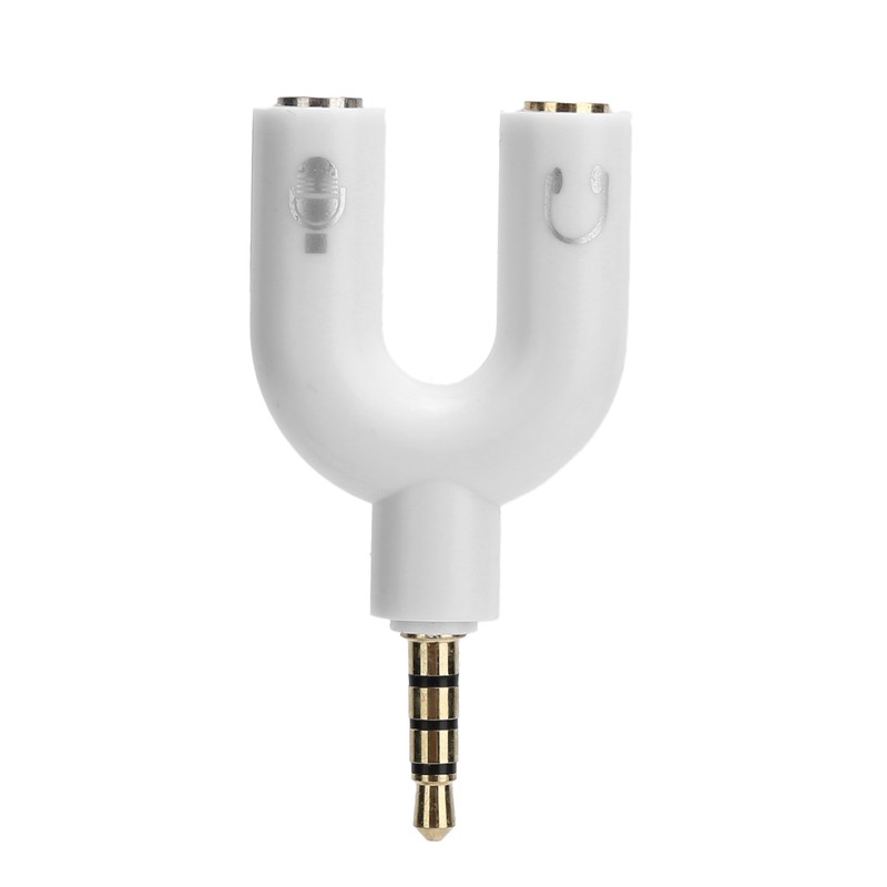 Wired Condenser Microphone 3.5mm with UShaped 3.5mm Audio Adapter for