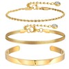 KSF Gold Bracelet for Women Stack 14K Gold Plated Initial