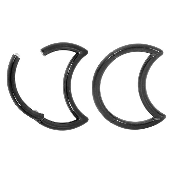 (10mm) Titanium Implant Grade Moon Septum Jewellery Hinged Segment Ring