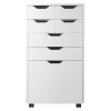 Winsome Halifax Bins and Drawers Multi Storage Tall Mobile Cabinet