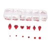 Baluue Resin Rhinestones Nail Decoration Compartment Box for Nail Art