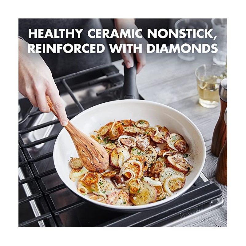 GreenPan Rio Healthy Ceramic Nonstick 10" Frying Pan Skillet, PFAS-Free,