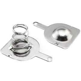 MEETOOT 40pcs 18650 Battery Negative to Positive Conversion Spring Contact Nickeling Plate 16x16mm