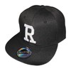 Letter Initials Snapback Cap Black & White, R