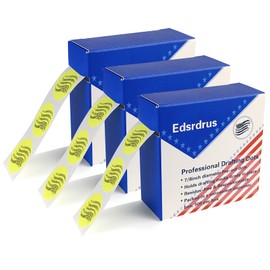 EDSRDRUS 3 Pack Drafting Dots 7/8” Diameter, Low Tack, Easy Removal, Pre-Cut Drafting Tape Dots for Tracing, Drawing, Positioning, Roll of 500 Dots Per Box (Green)