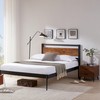 Kingfun Wood Headboard - Rustic Solid Queen Size Farmhouse Bed,