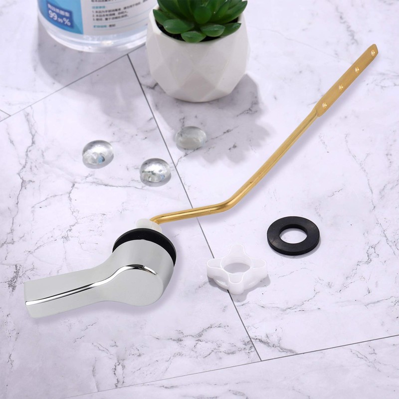 Hibbent 2 Pack Universal Side Mount Toilet Handle Angle-Mount Adjustable