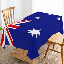 Hafangry Australian Flag Tablecloth Australia Day Decoration International Flag Kitchen Dining Room Home Decor-60×84inch