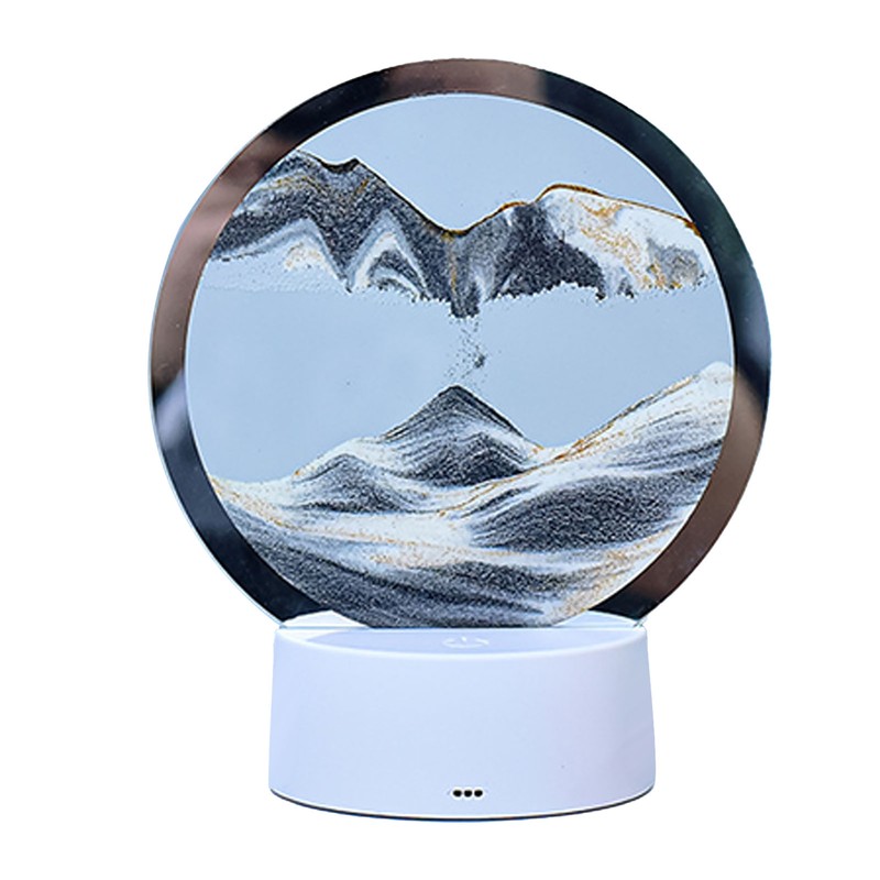 Sand Painting Table Lamp 7 Color 3D Hourglass Table Lamp