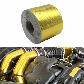JRSAUTO 2" 30FT High-Temperature Heat Reflective Adhesive Backed Roll,Heat Wrap Tape High Temp Shield Reflective，for Car Intake Pipe,Engine Bay etc.
