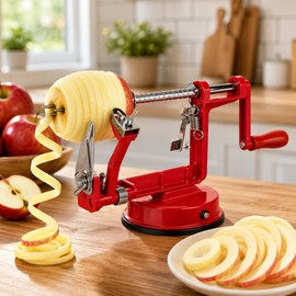 Apple Peeler Slicer for Kitchen Use - 3-in-1 Manual Fruit Cutter and Apple Peeling Tool for Home Snack Preparation