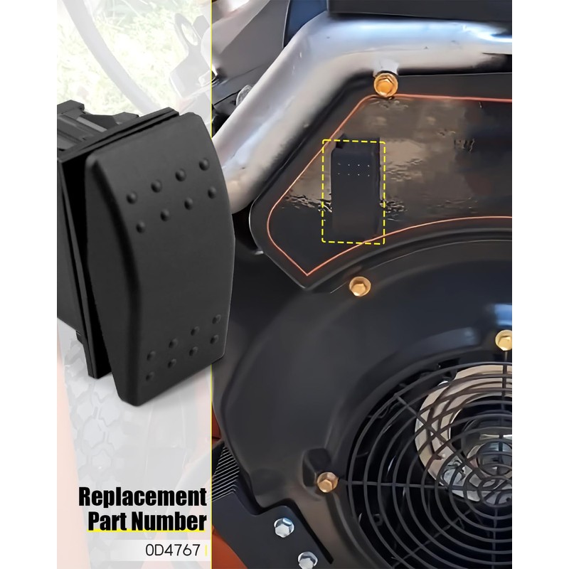 JUWEVAZU 0D4767 Generator On-Off-(ON) Rocker Switch Fit for Generac GP15000,