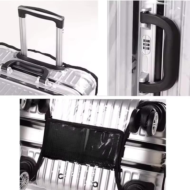 Clear PVC Suitcase Cover Protectors, Protective Luggage Cover for Travel