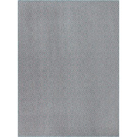 Unique Loom Jill Zarin Jill Zarin Outdoor Collection Area Rug - Costa Rica (9' x 12' Rectangle, Pink and Aqua/Light Blue)