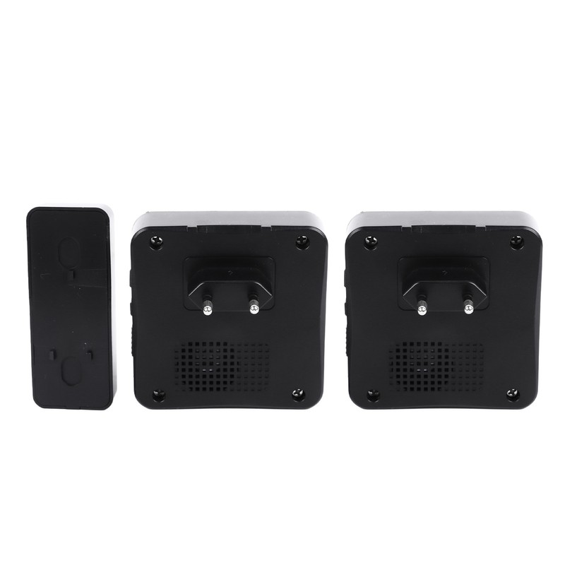 Self Powered Doorbell Black Battery Free Wireless Smart Elderly Pager