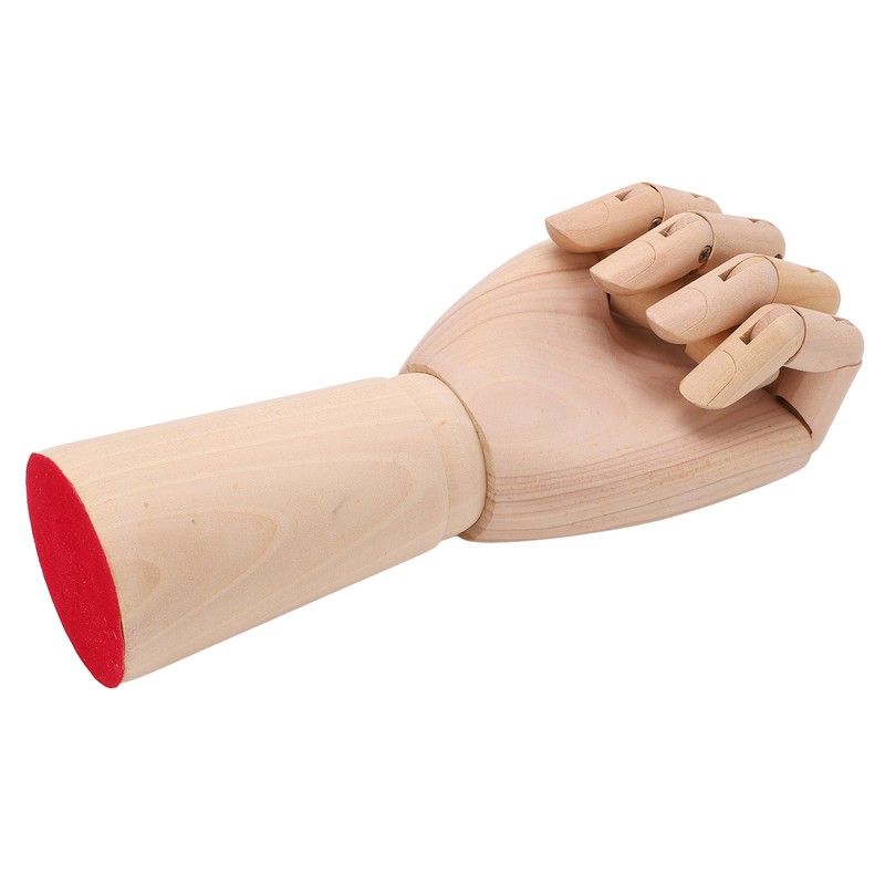 Wooden Hand Model Movable Flexible Durable Wood Wide Application Wooden