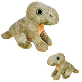 The Dreidel Company Plush Brontosaurus Mighty Mights, 3.5" Inch Plush Stuffed, Super Soft and Cuddly Animal Toys, Classroom Decorations, Boys and Girls (Brontosaurus)