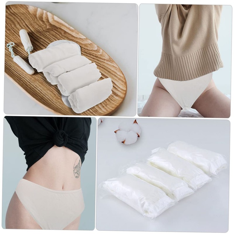 Kisangel 5pcs Women's Cotton Maternity Briefs Pack Seamless Disposable Briefs