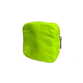 Blue Bird Nylon Makeup Bags for Women Girls Travel Toiletry Pouch Cosmetic Bag Makeup Organizer, Neon Yellow, Mini, Mini Nylon Bag