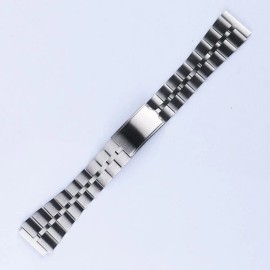 US Stock Tax-Free Luxury Adjustable 20mm Silver Brush 316L Steel Bracelet Watch Band for Seiko SKX Fishbone Bullhead 6139Band Color: Silver