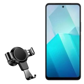 BoxWave Car Mount Compatible with vivo iQOO Z10 Turbo Pro - X-Switch Car Mount, Air Vent Mounted Holder Simple Minimal - Jet Black